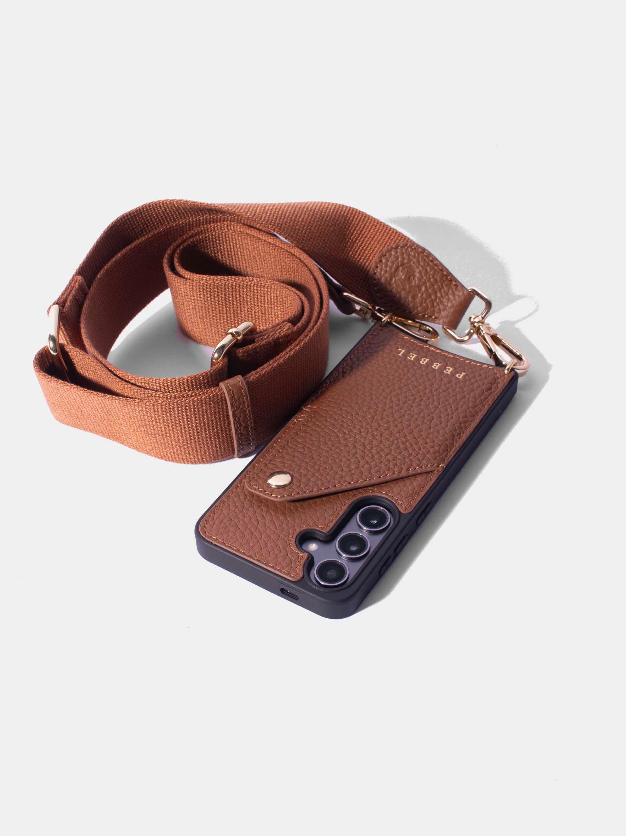 iPhone Hoesje met Hailey Premium Koord Bruin