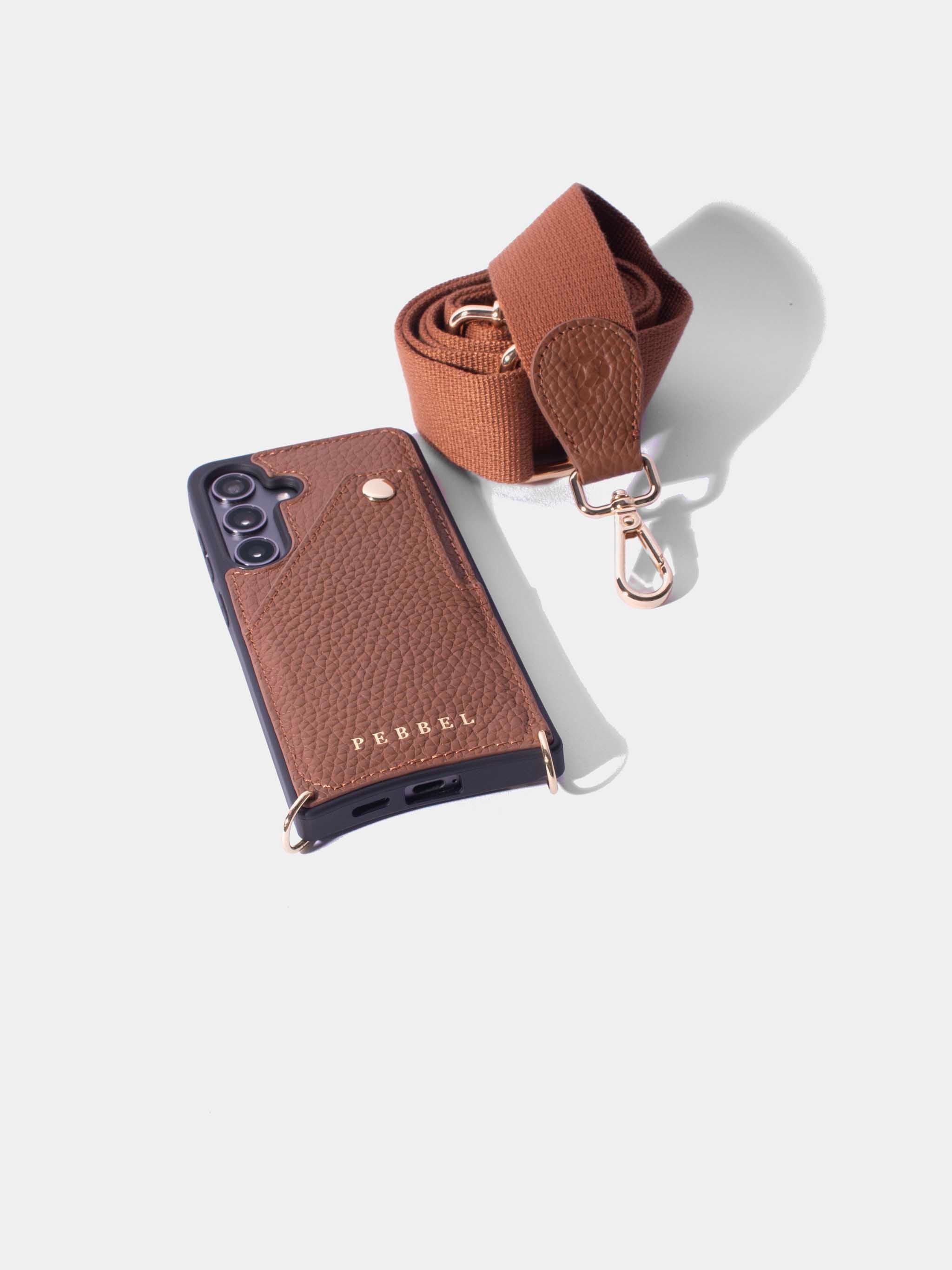 iPhone Hoesje met Hailey Premium Koord Bruin