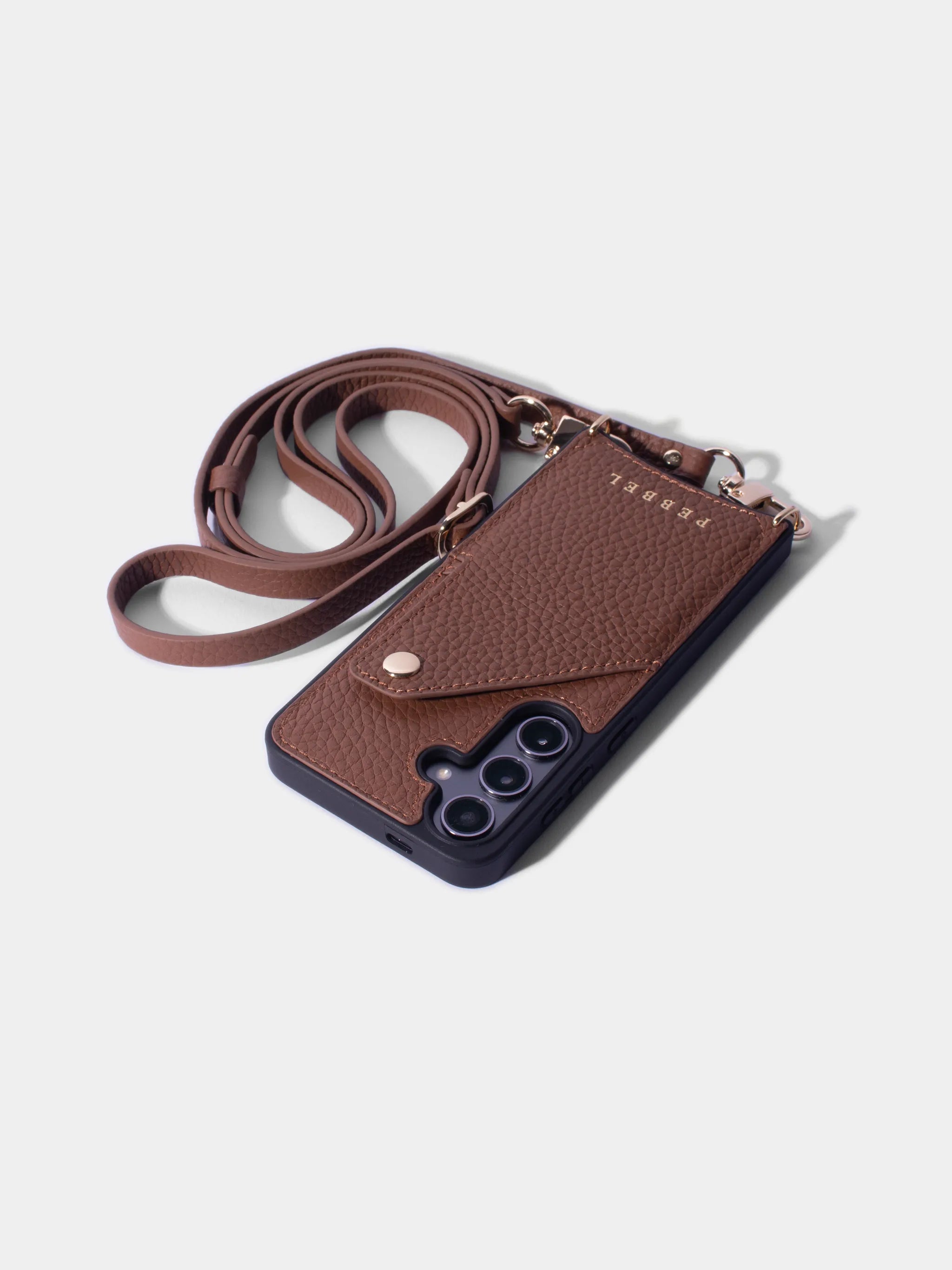 Pebbel Samsung Hoesje Cognac Bruin