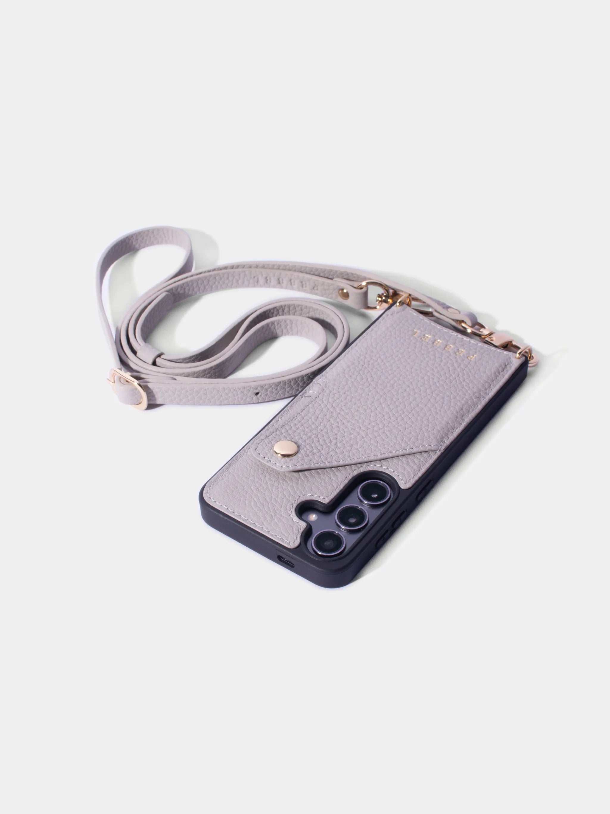 iPhone Hoesje met Leren Koord Greige