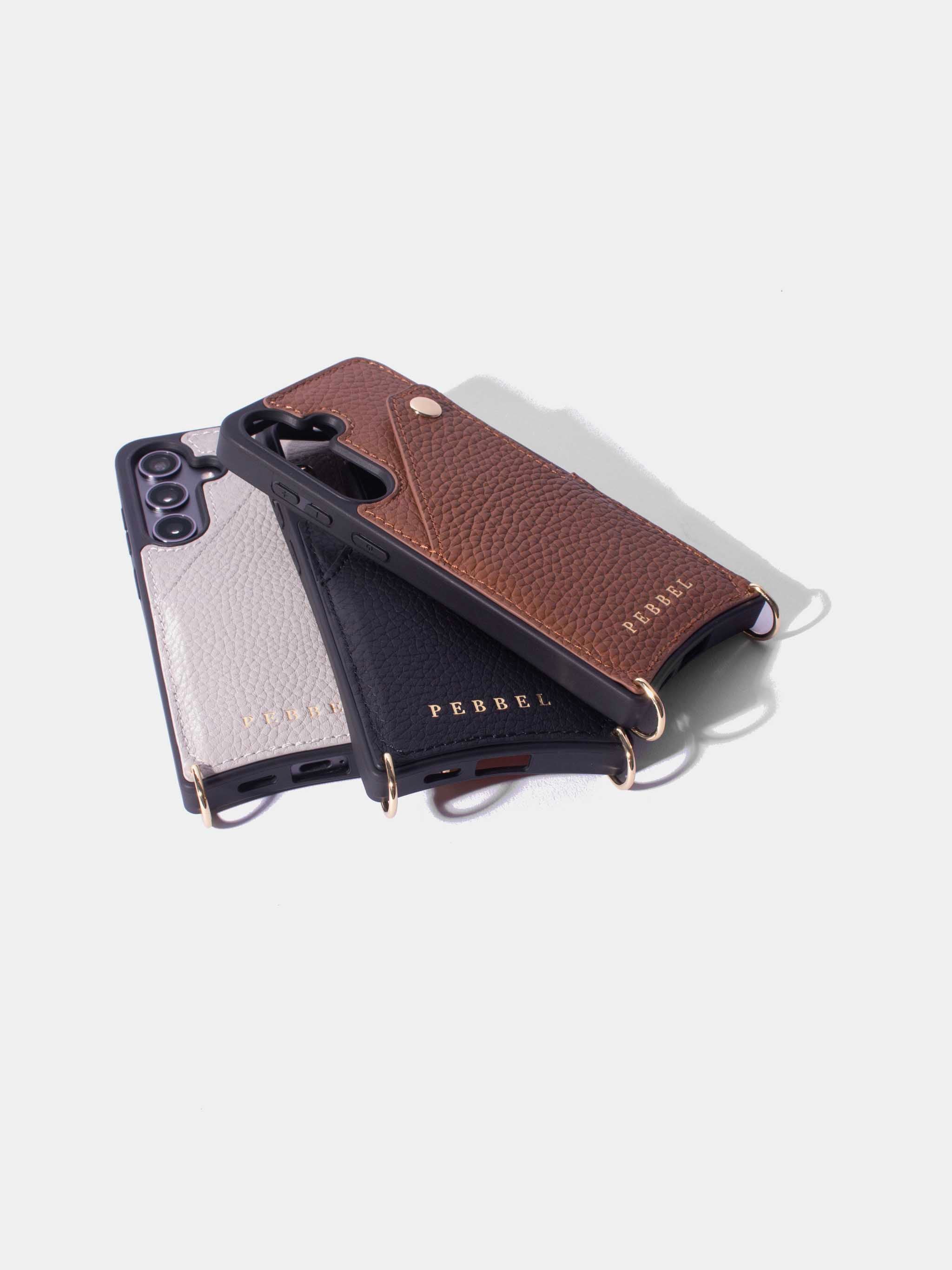 Pebbel Samsung Hoesje Cognac Bruin