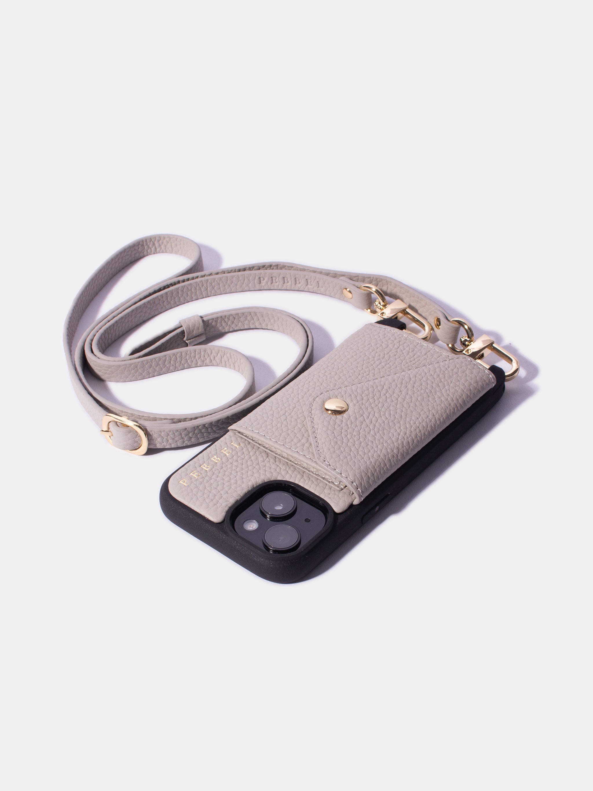 iPhone Hoesje met Leren Koord Greige