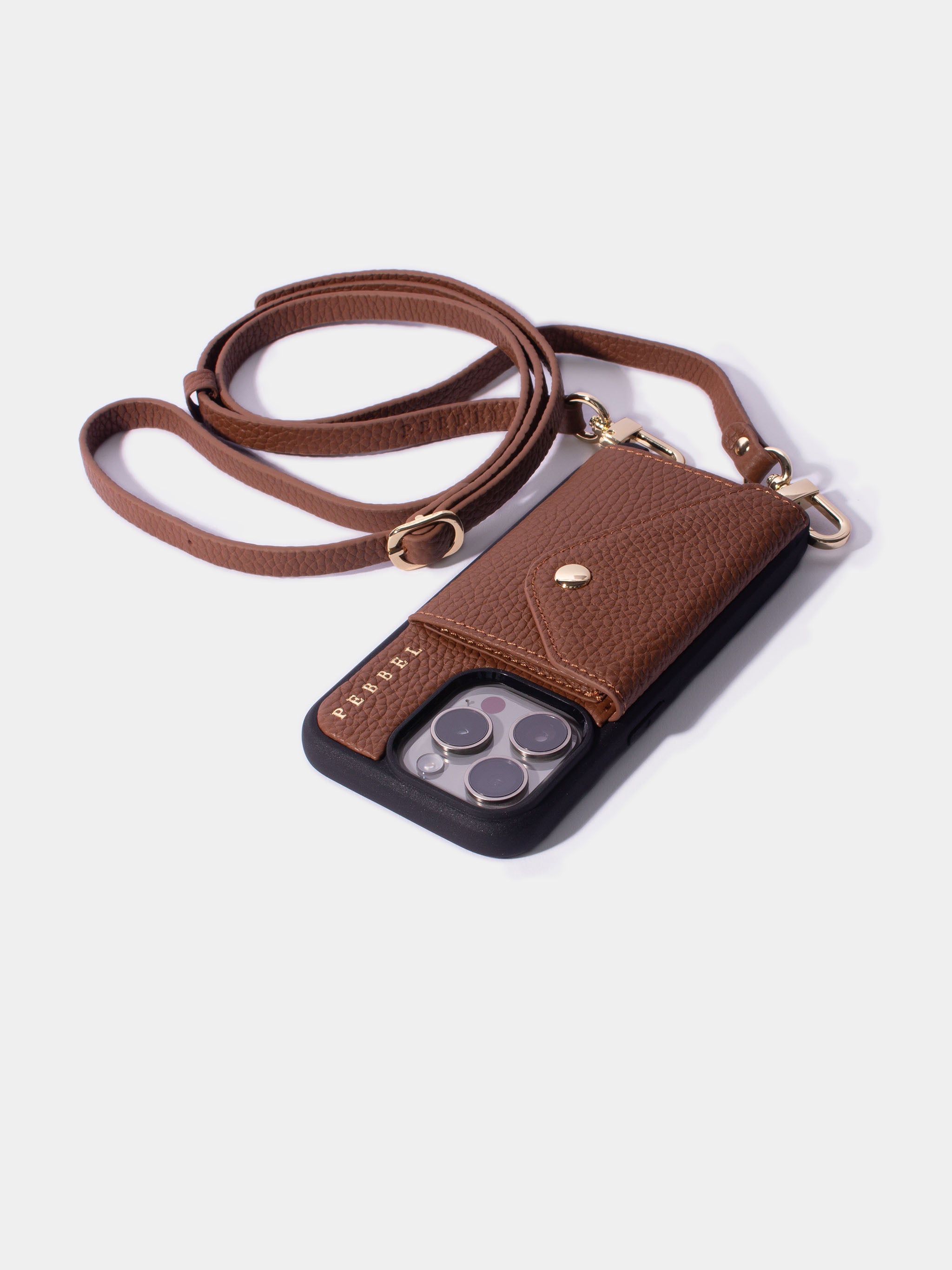 iPhone Hoesje met Leren Koord Bruin