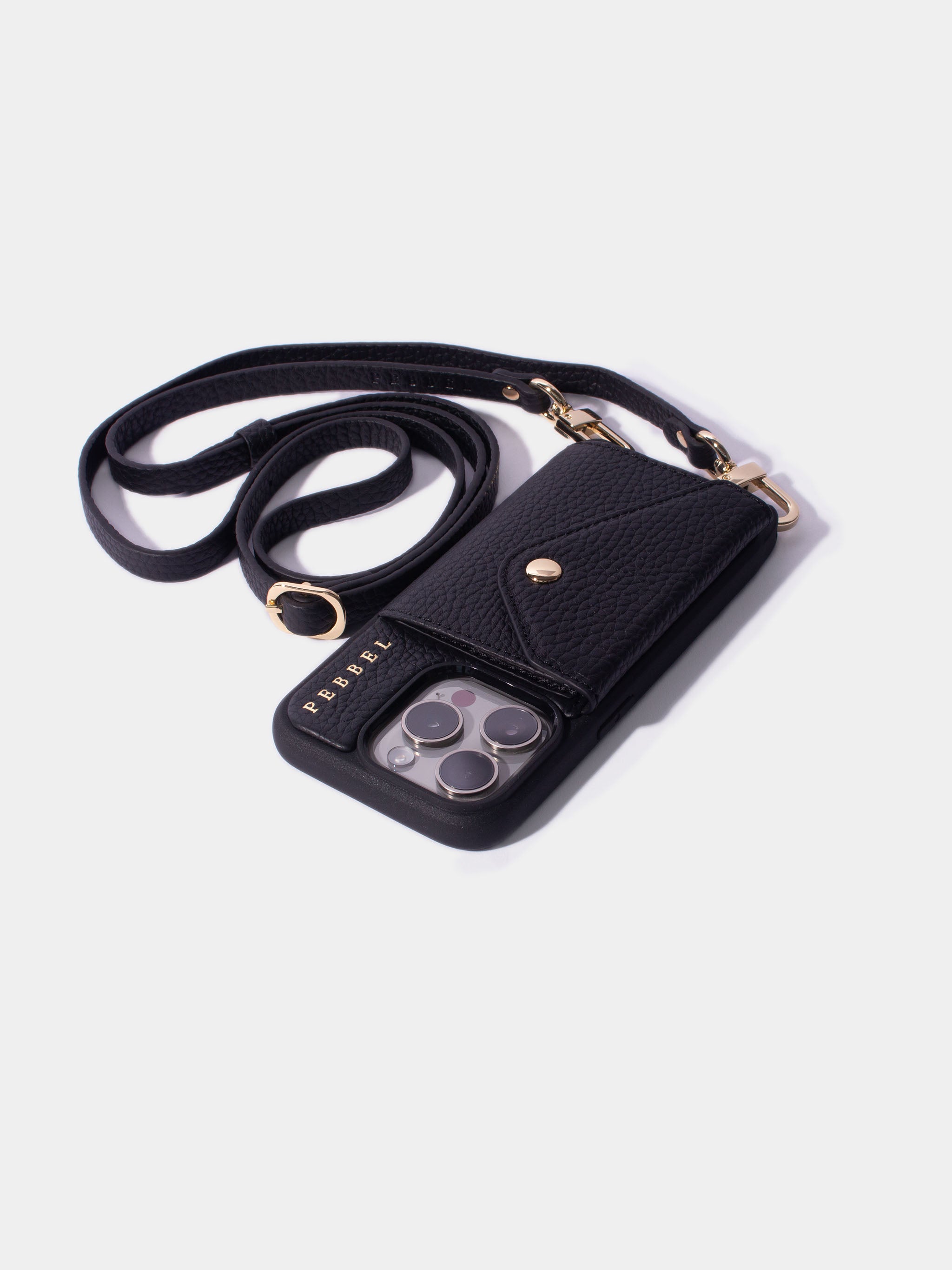 iPhone Hoesje met Leren Koord Zwart