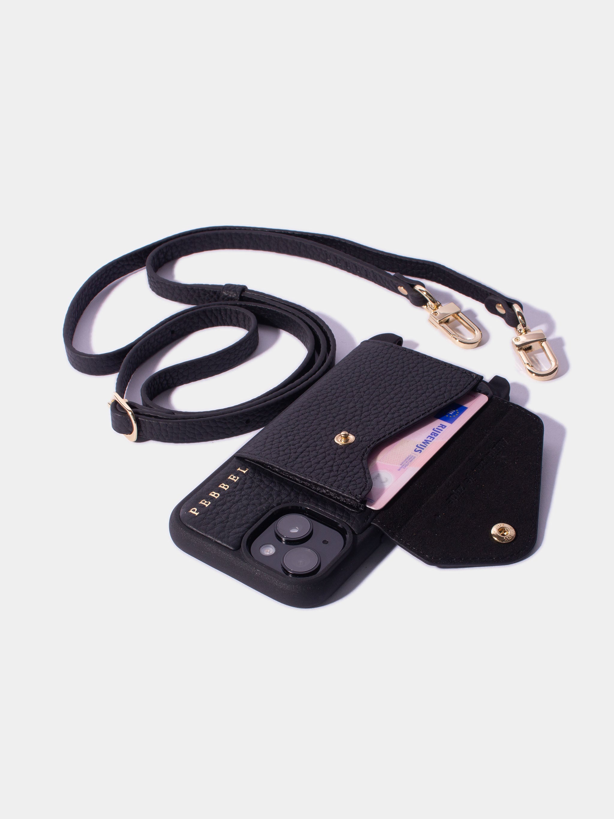 iPhone Hoesje met Leren Koord Zwart
