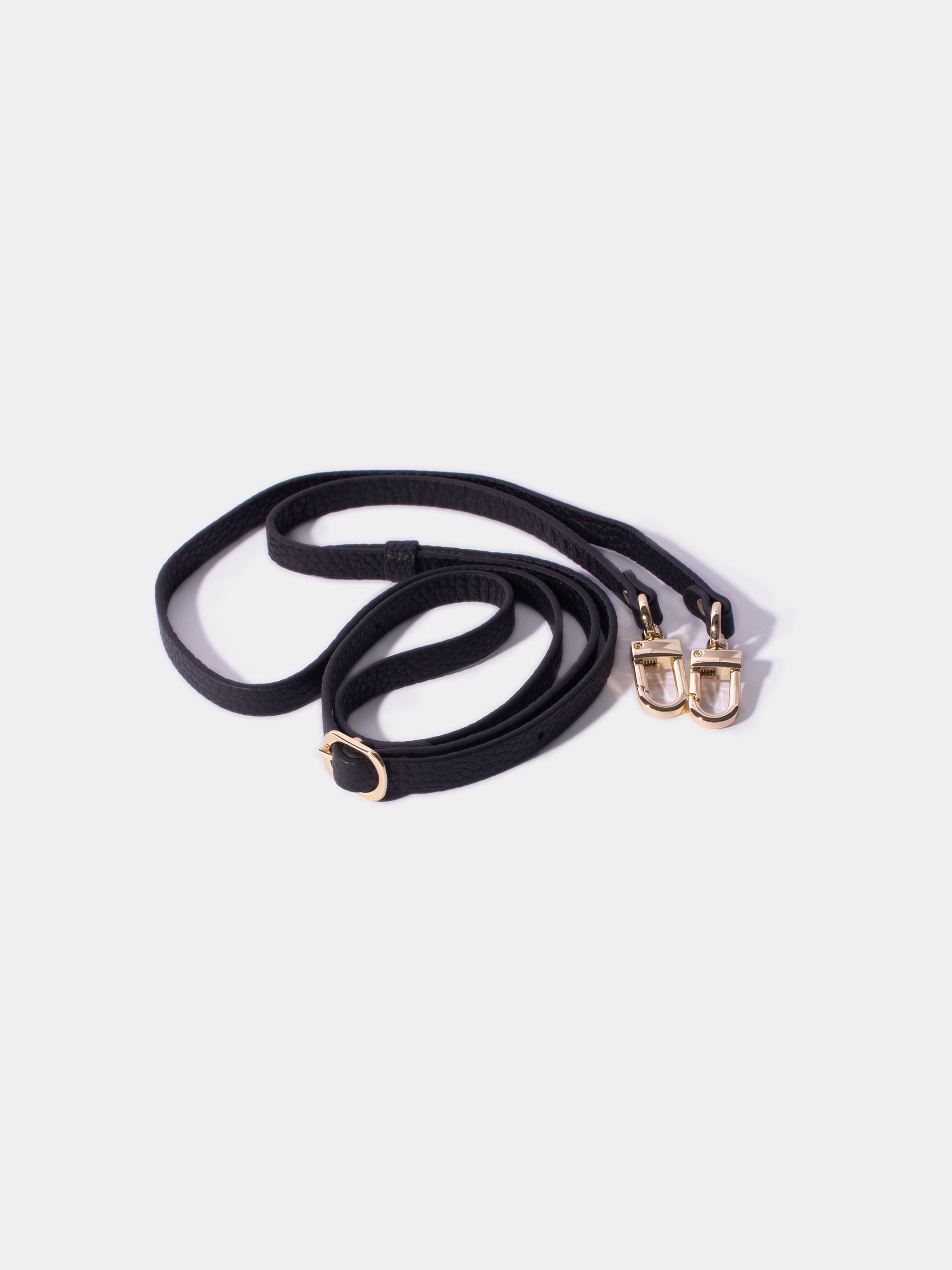 Leren Strap/koord voor iPhone hoesje | Zwart